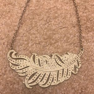White and Gold statement necklace